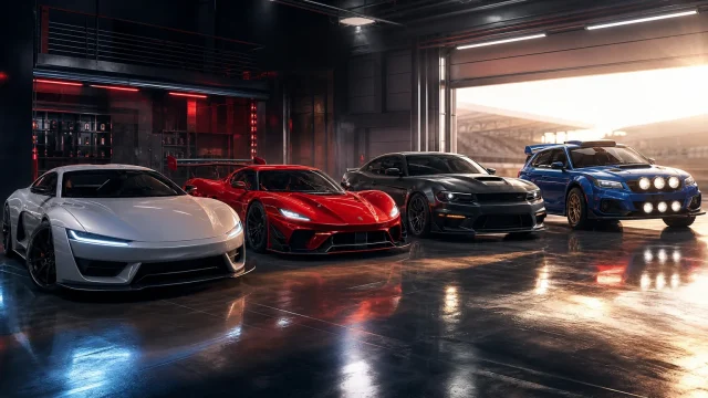 Gran Turismo 7 1.71 güncellemesi için dört yeni otomobili temsil eden garaj görseli
