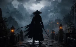 Phantom Blade Zero için karanlık wuxia dünyasını çağrıştıran özgün dövüşçü silüeti görseli.